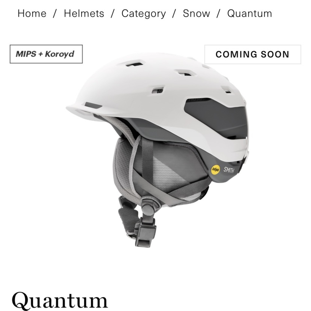 NEW Smith Quatum Ski Helmet Large White